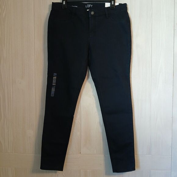 Ann Taylor Loft Size 10 Dark Denim Slim Through Hip & Thigh Skinny Leg Legging - Picture 1 of 6